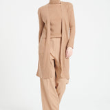Pure Cashmere Long Sleeveless Ribbed Cardigan (Mia 6)