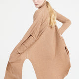 Pure Cashmere Long Sleeveless Ribbed Cardigan (Mia 6)