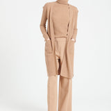 Pure Cashmere Long Sleeveless Ribbed Cardigan (Mia 6)