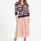 Pure Cashmere 6 ply V-Neck Cardigan w/Puffed Sleeves (Mia 11)