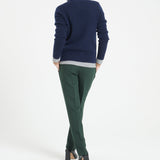 Pure Cashmere Ribbed V-Neck Cardigan (Mia 14)