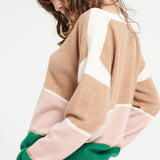 Pure Cashmere 2 ply Boat Neck Sweater w/MultiColor (Mia 15)