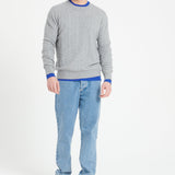 Pure Cashmere Cable Knit Round Neck Sweater (Zach 5)