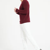 Pure Cashmere Cable Knit Round Neck Sweater (Zach 5)