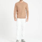 Pure Cashmere Cable Knit Round Neck Sweater (Zach 5)