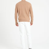 Pure Cashmere Cable Knit Round Neck Sweater (Zach 5)