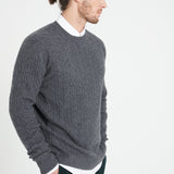 Pure Cashmere Cable Knit Round Neck Sweater (Zach 5)