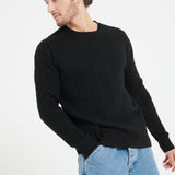 Pure Cashmere Cable Knit Round Neck Sweater (Zach 5)
