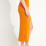 Pure Cashmere Long Skirt w/Slit (Ava 13)