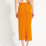 Pure Cashmere Long Skirt w/Slit (Ava 13)