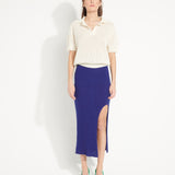 Pure Cashmere Long Skirt w/Slit (Ava 13)
