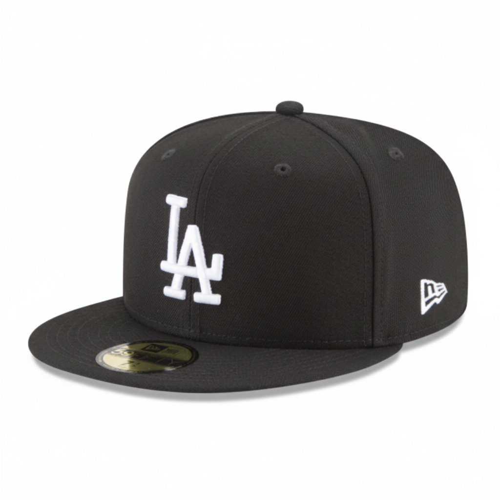 New Era 59fifty Los Angeles Dodgers Black/white Baseball Cap