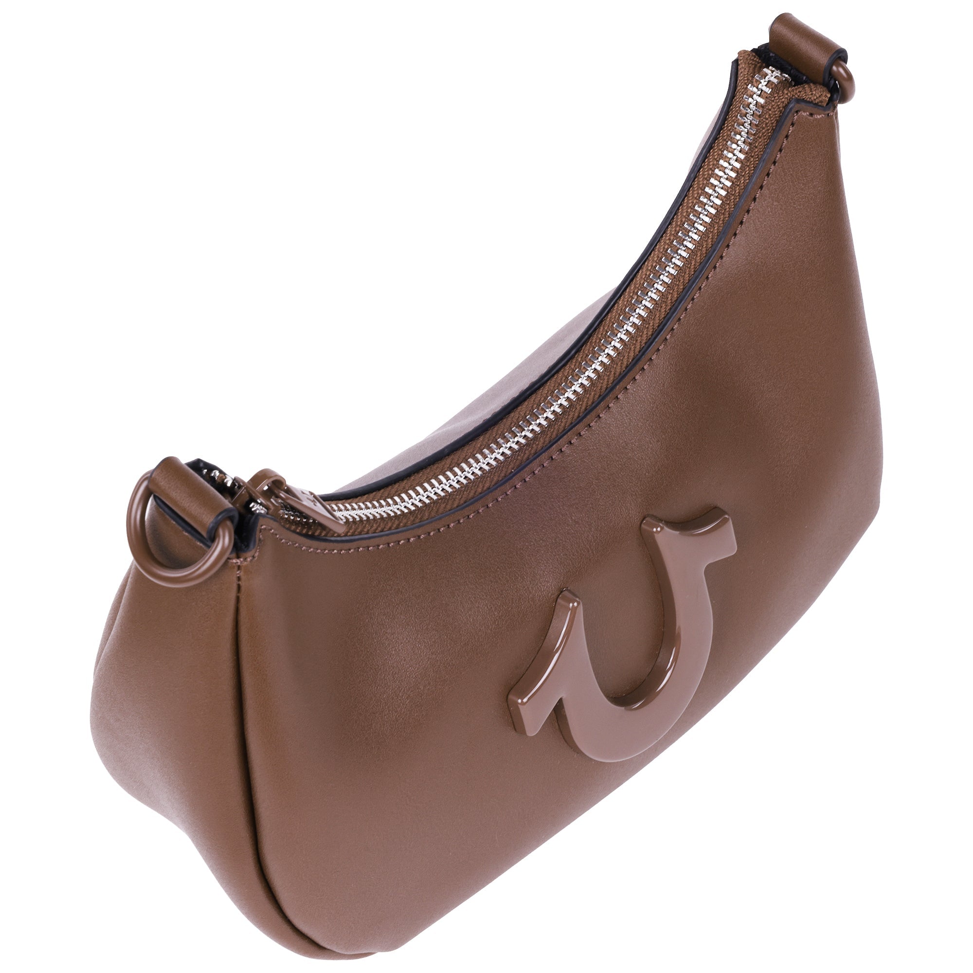 True Religion Logo Strap Crescent Hobo