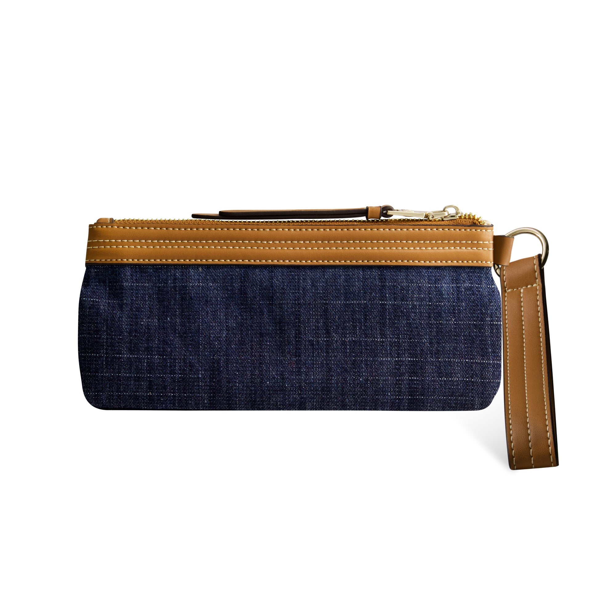 True Religion Horseshoe Denim Wristlet Wallet, Dark Denim