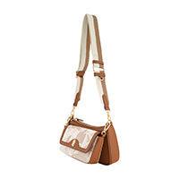 Tommy Bahama Leather Trim Floral Double Crossbody, Multi