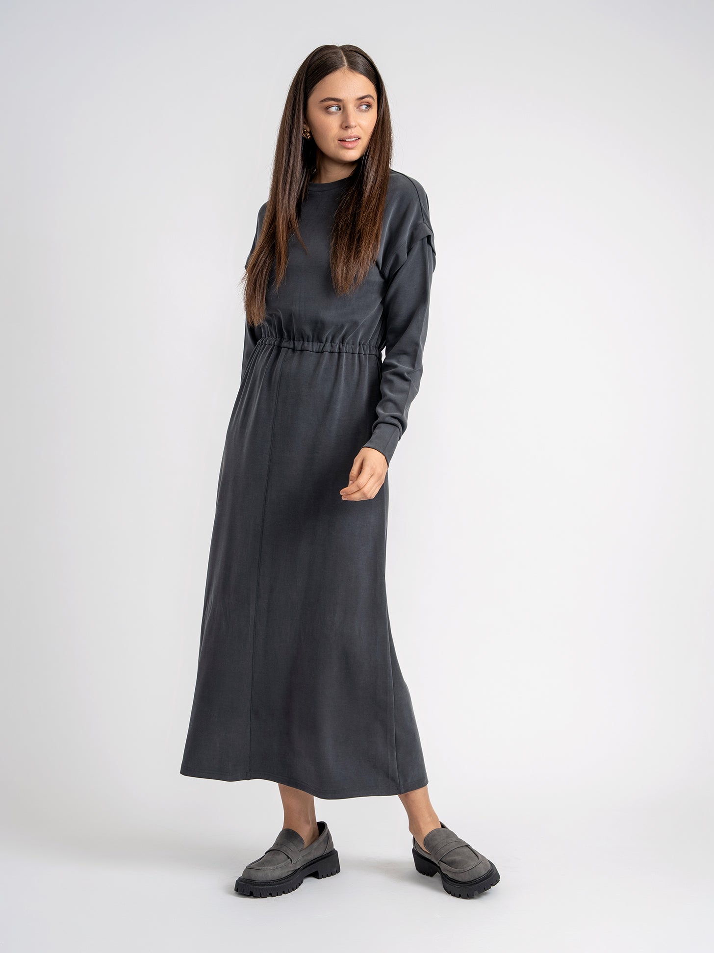 open shoulder midi dress Marcella Women's Manhattan One Shoulder Midi Dress