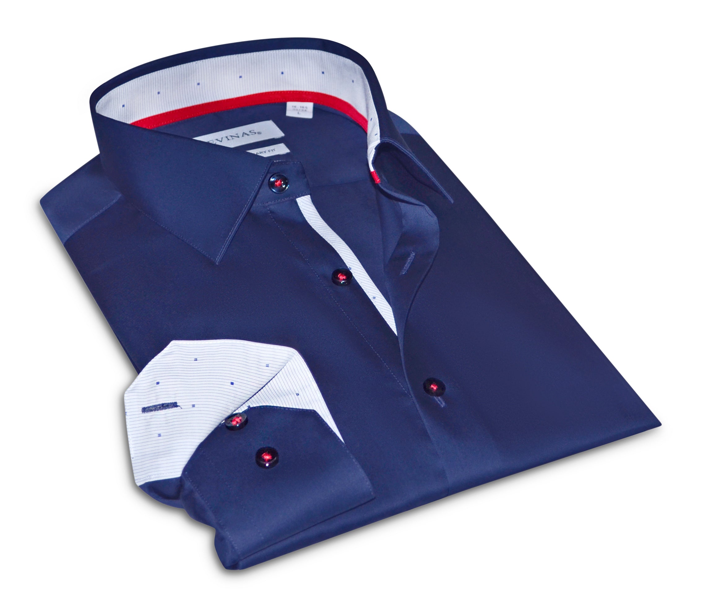 SteinMart.com | Alexander Button-Up Shirt With Contrast Details // Navy //  Contemporary Fit (Regular)  Stein Mart