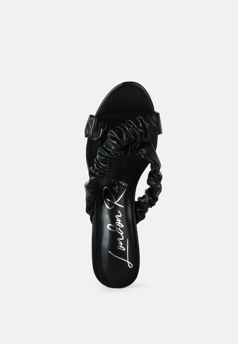 Page 3 Scrunchie Strap Block Sandals