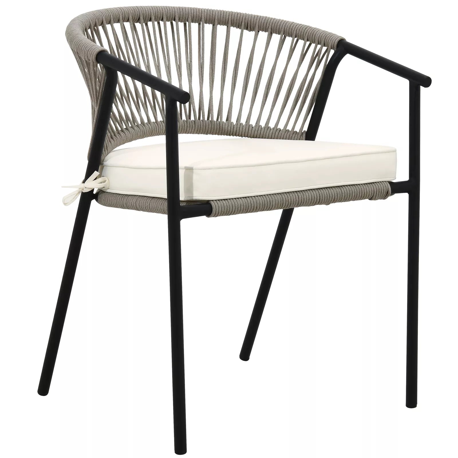 Outdoor Cushioned Rope Patio Chair (set Of 4)