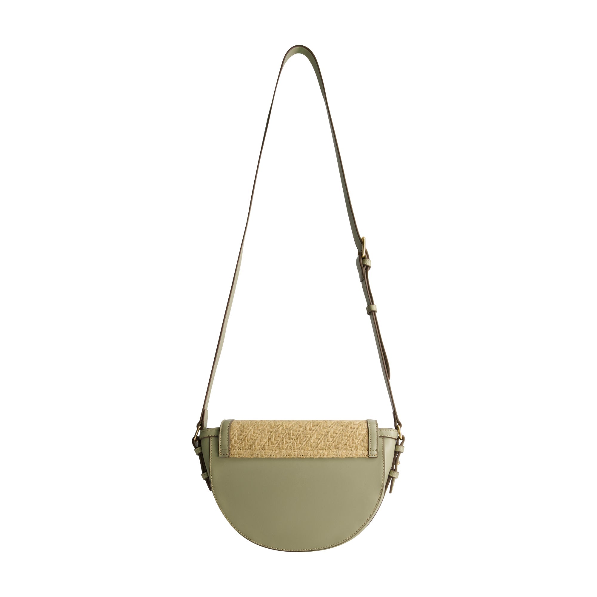 Tommy Bahama Raffia/PU Crossbody Flap Bag, Sage
