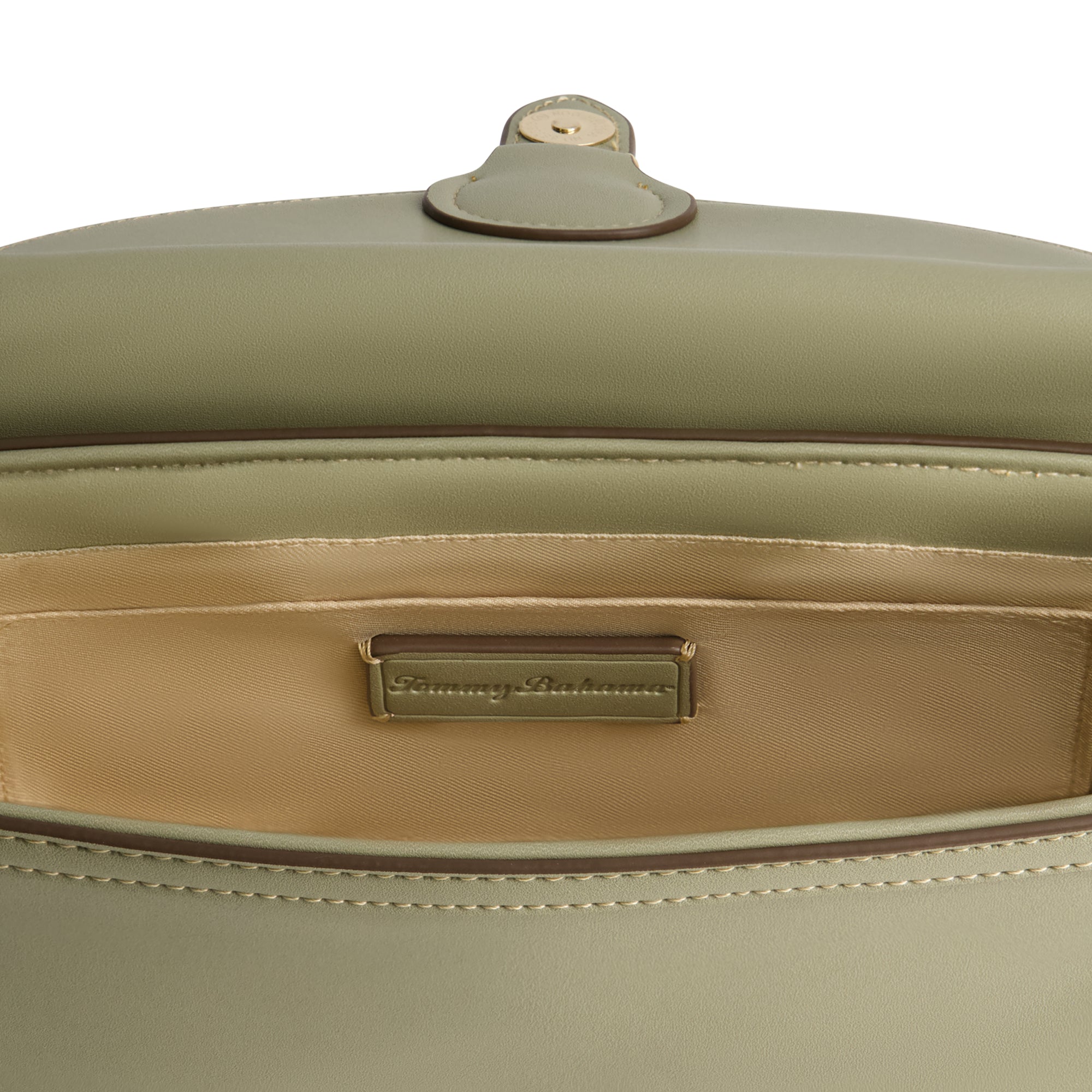 Tommy Bahama Raffia/PU Crossbody Flap Bag, Sage