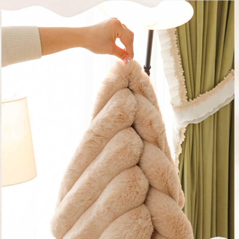 Thicken Faux Fur Rabbit Plush Sofa Cover Non-slip Slipcover Seat European Couch Cover Sofa Towel For Living Room Decor