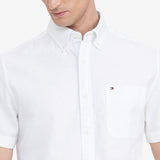 Tommy Hilfiger Men's Big & Tall Classic Fit Porter Textured Shirt White Size 3X