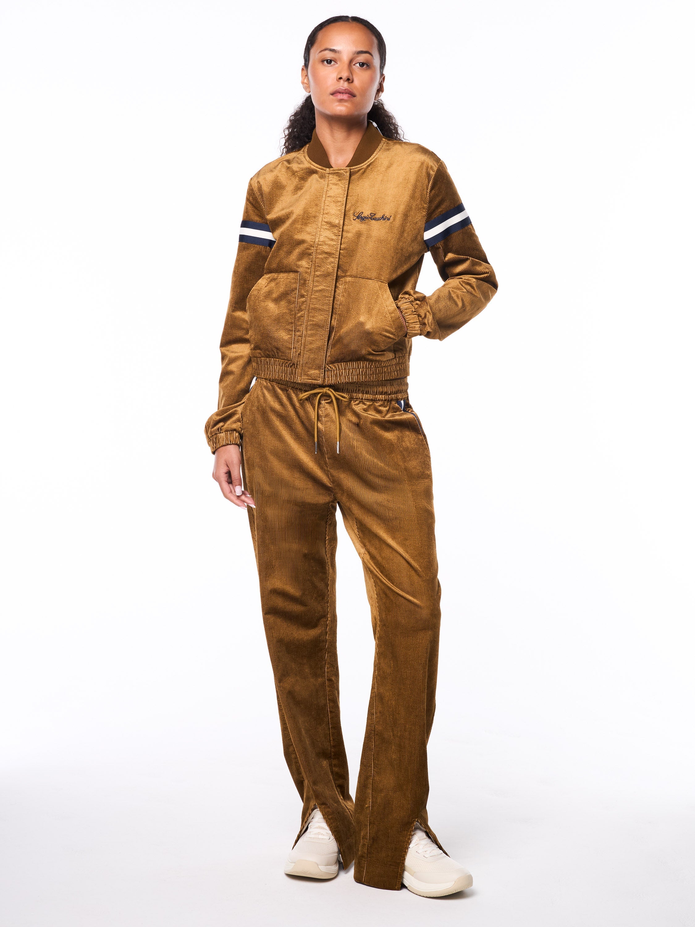 Women's Cordurato Track Jacket- Bronze Brown
