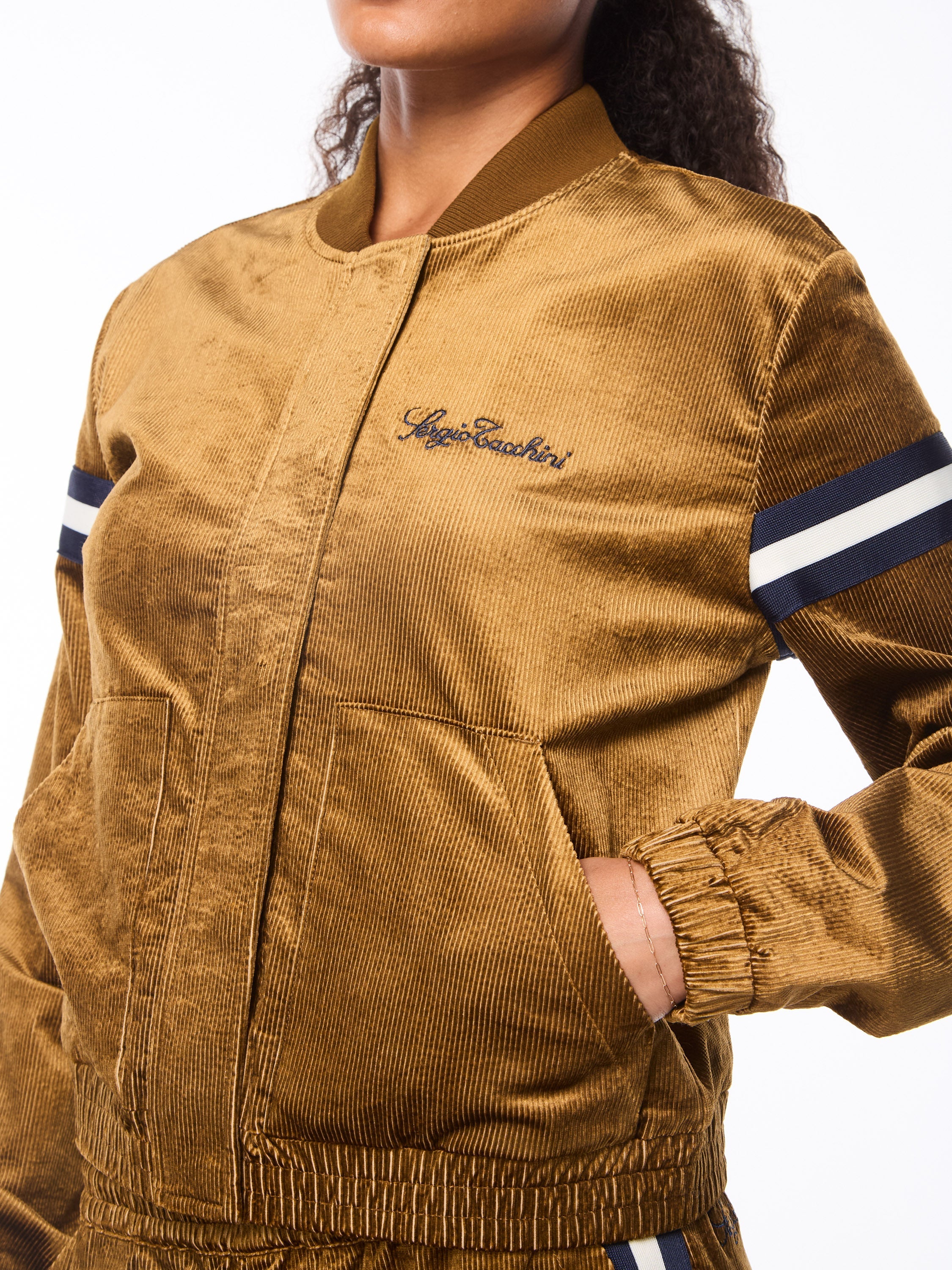 Women's Cordurato Track Jacket- Bronze Brown