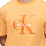 Calvin Klein Men's Pride Logo Print T-Shirt Orange Size X-Small