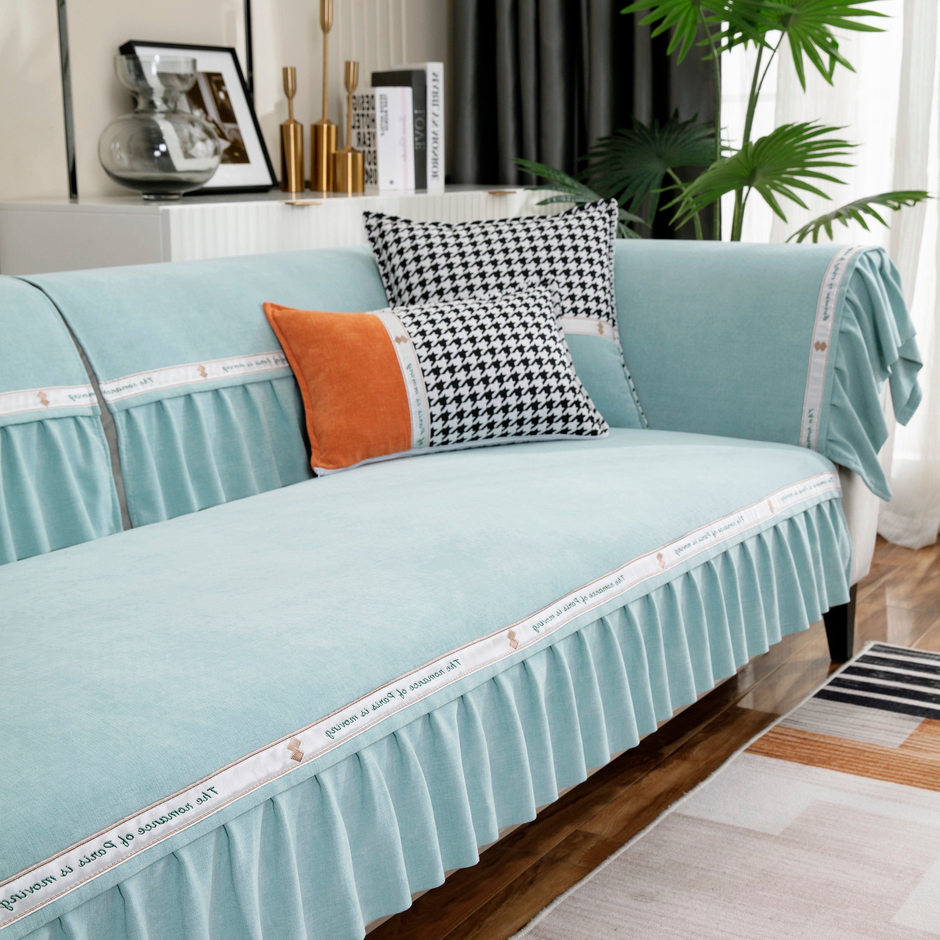 Non-slip Chenille Sofa Slipcovers With Skirt, Best Pet Sofa Protector Cover, Furniture Covers For Pets