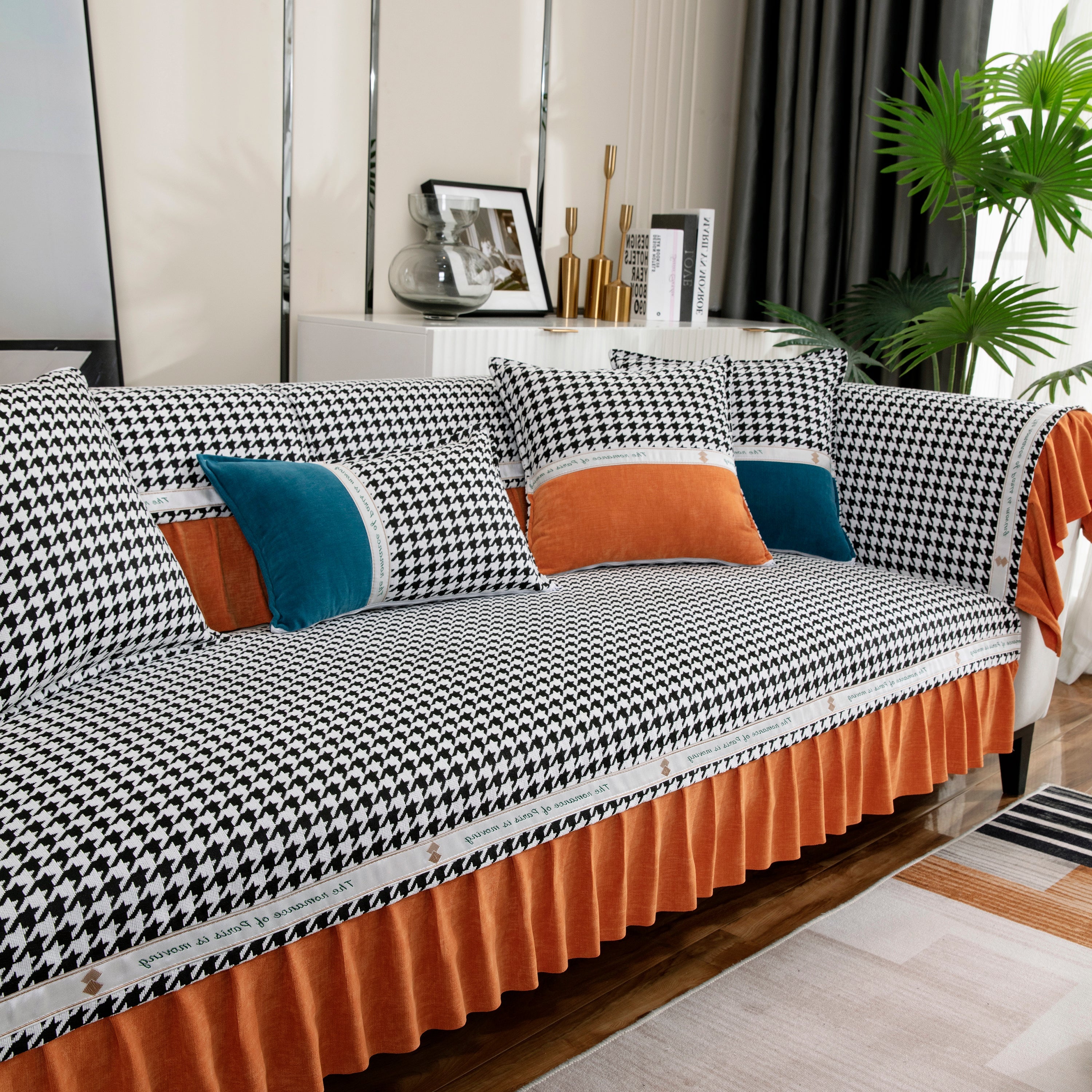 Non-slip Chenille Sofa Slipcovers With Skirt, Best Pet Sofa Protector Cover, Furniture Covers For Pets