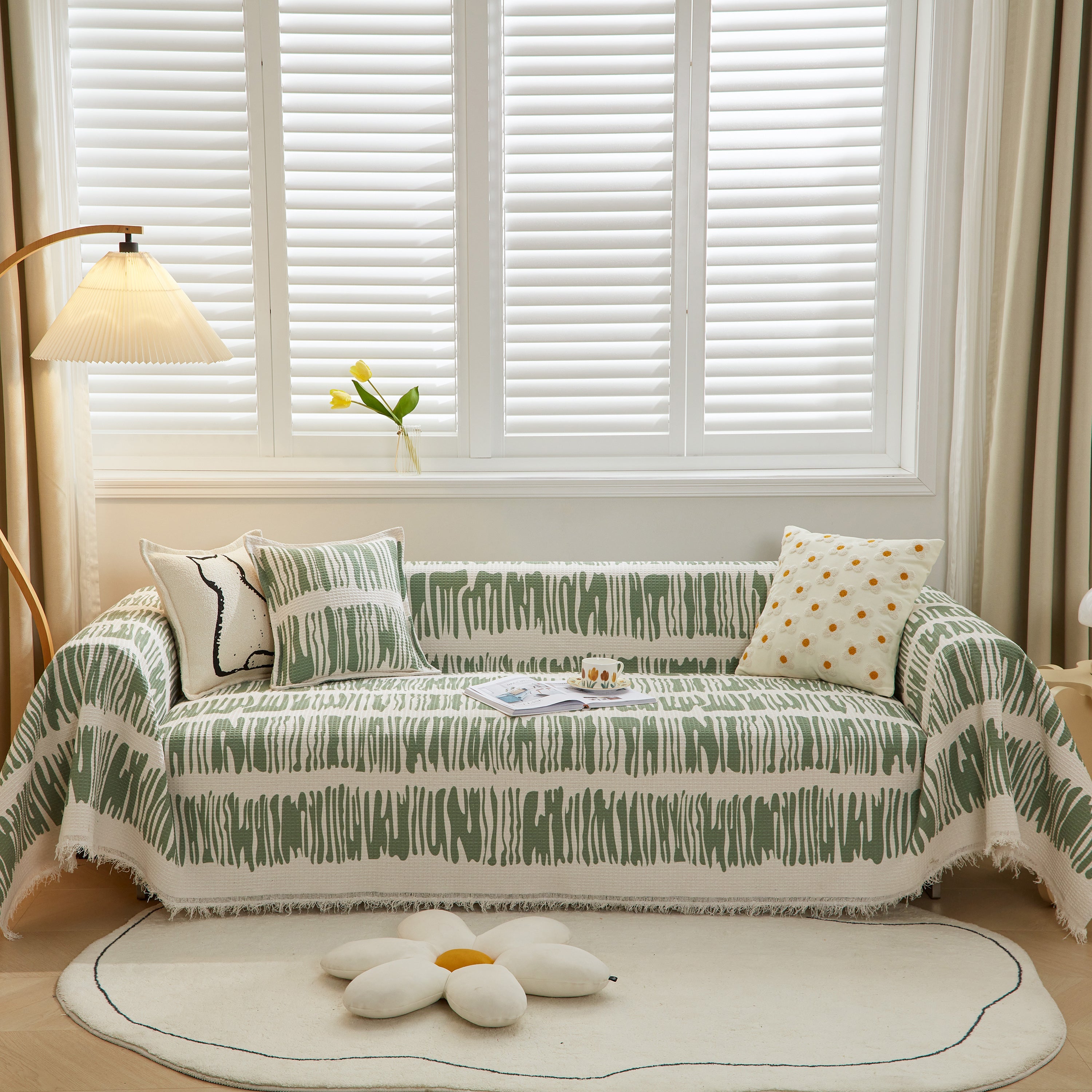 Furniture Covers For Pets, Waffle Lattice Fabric Sofa Throw, Couch Cover Blanket Throw