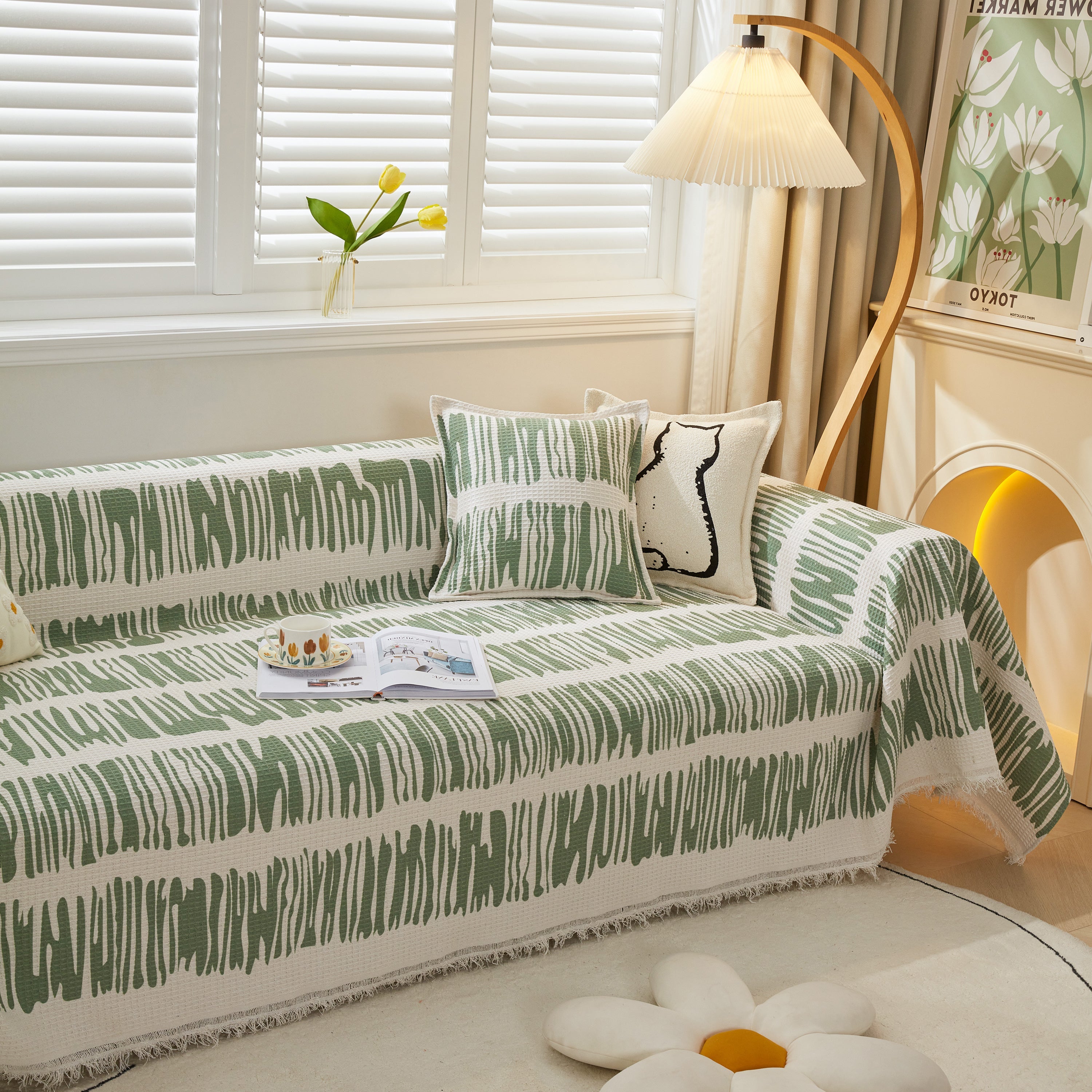 Furniture Covers For Pets, Waffle Lattice Fabric Sofa Throw, Couch Cover Blanket Throw