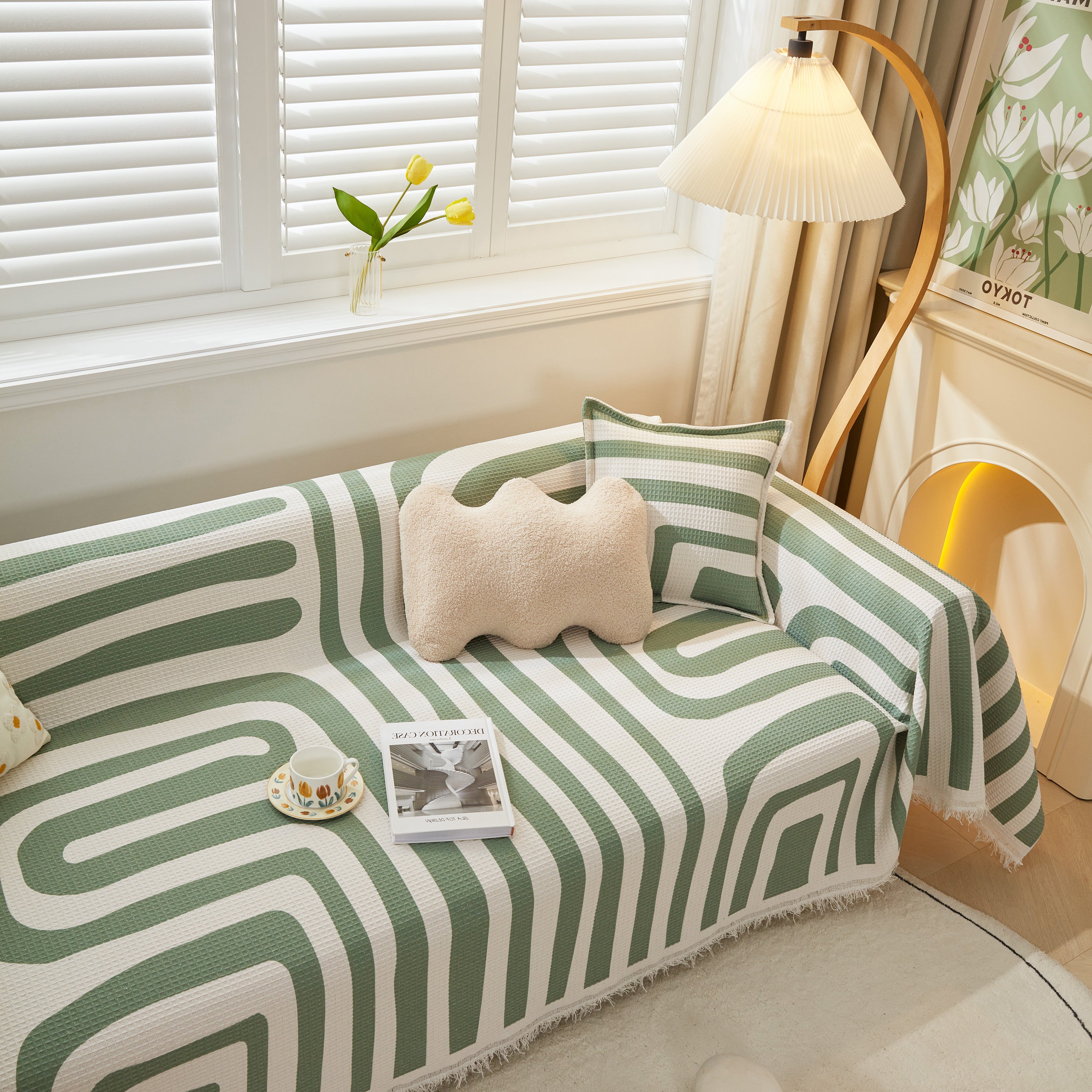 Furniture Covers For Pets, Waffle Lattice Fabric Sofa Throw, Couch Cover Blanket Throw