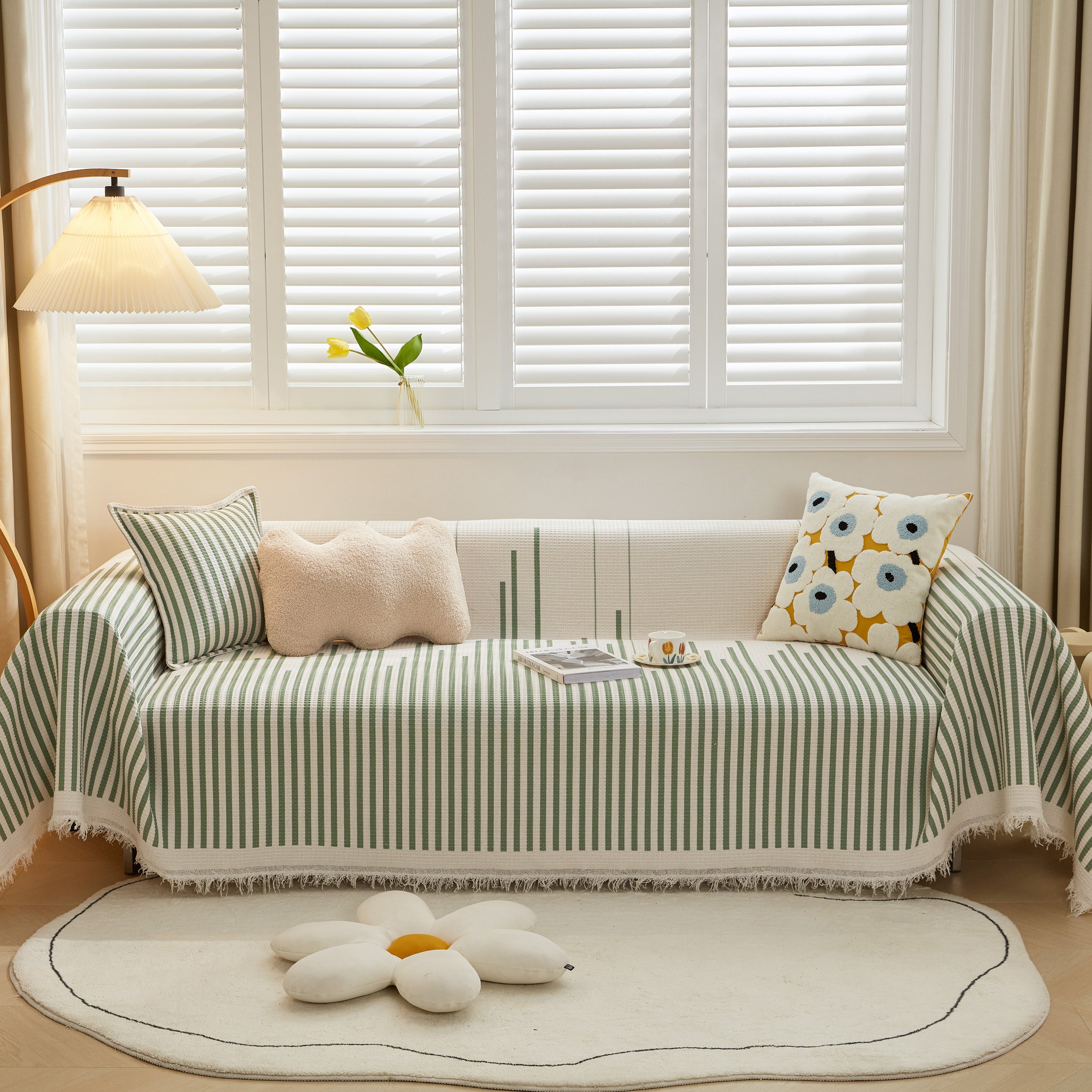 Furniture Covers For Pets, Waffle Lattice Fabric Sofa Throw, Couch Cover Blanket Throw