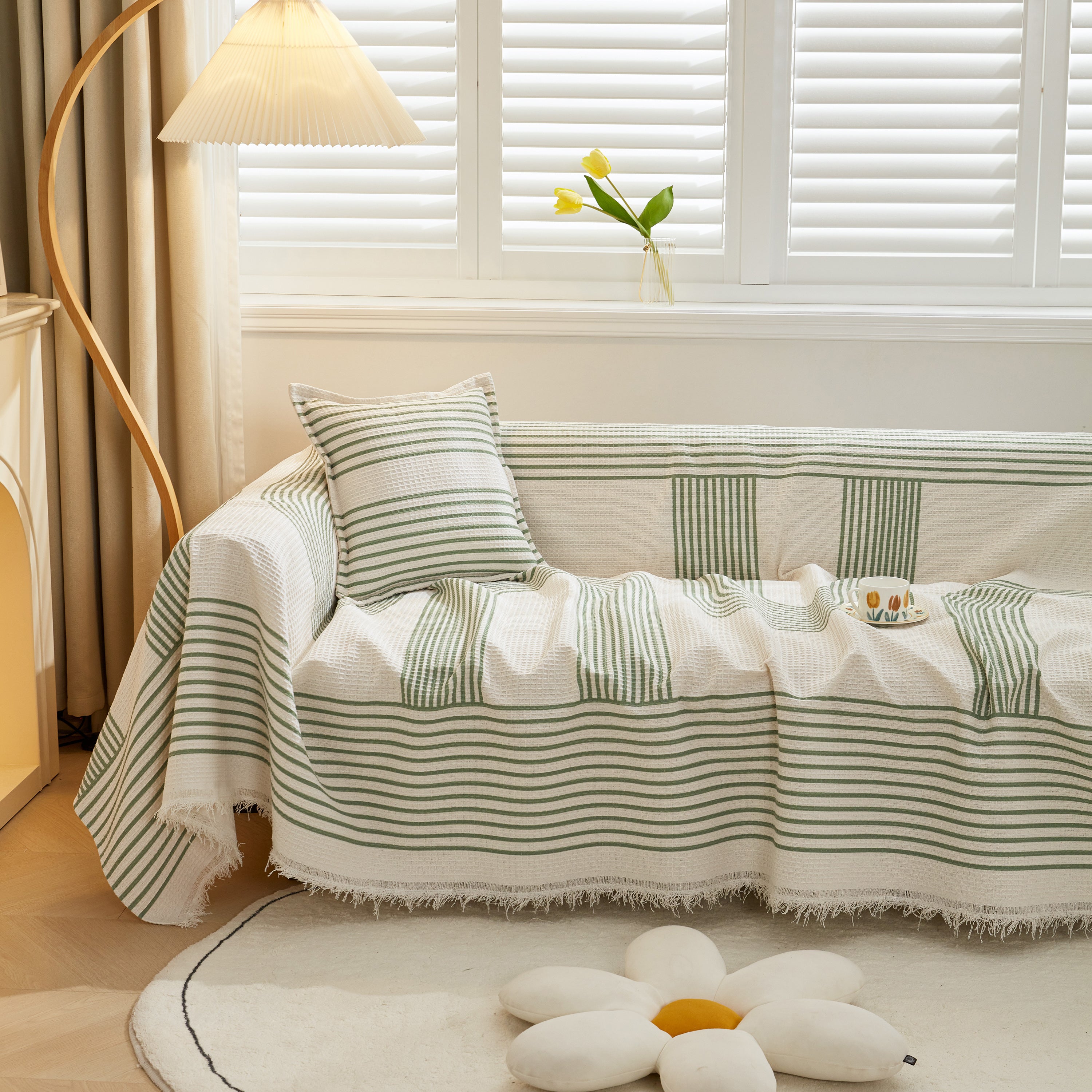 Furniture Covers For Pets, Waffle Lattice Fabric Sofa Throw, Couch Cover Blanket Throw