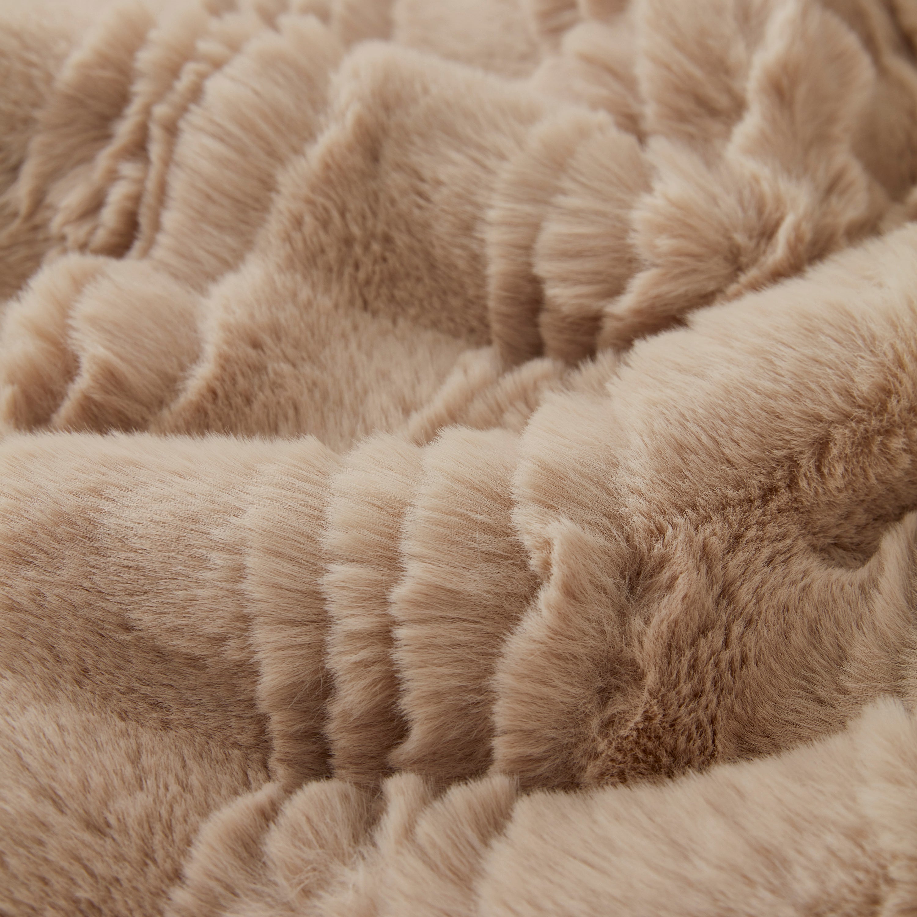Soft Thick Faux Fur Sofa Cover Stripe Fluffy Fuzzy Non-slip Washable Couch Covers