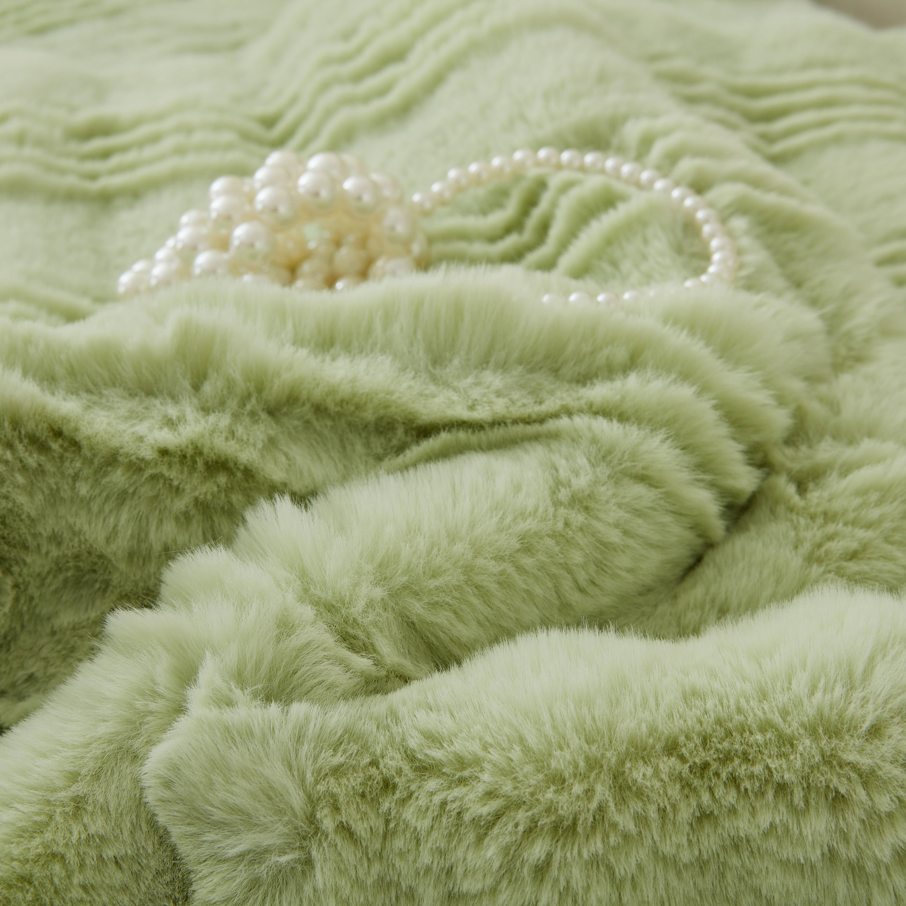 Soft Thick Faux Fur Sofa Cover Stripe Fluffy Fuzzy Non-slip Washable Couch Covers