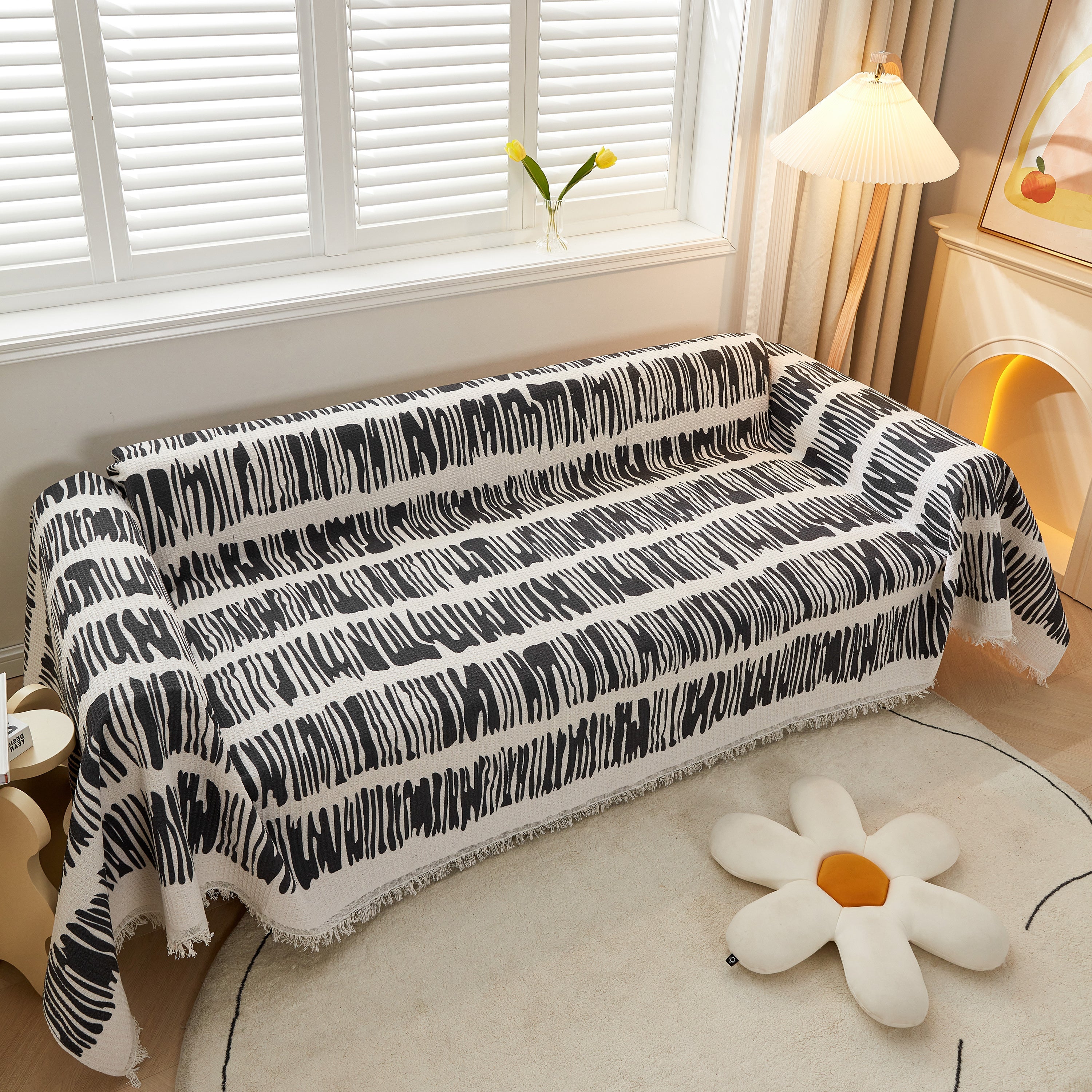Couch Cover For Most Shape Sofas, Waffle Lattice Sofa Cover Throw, Washable Furniture Covers For Pets