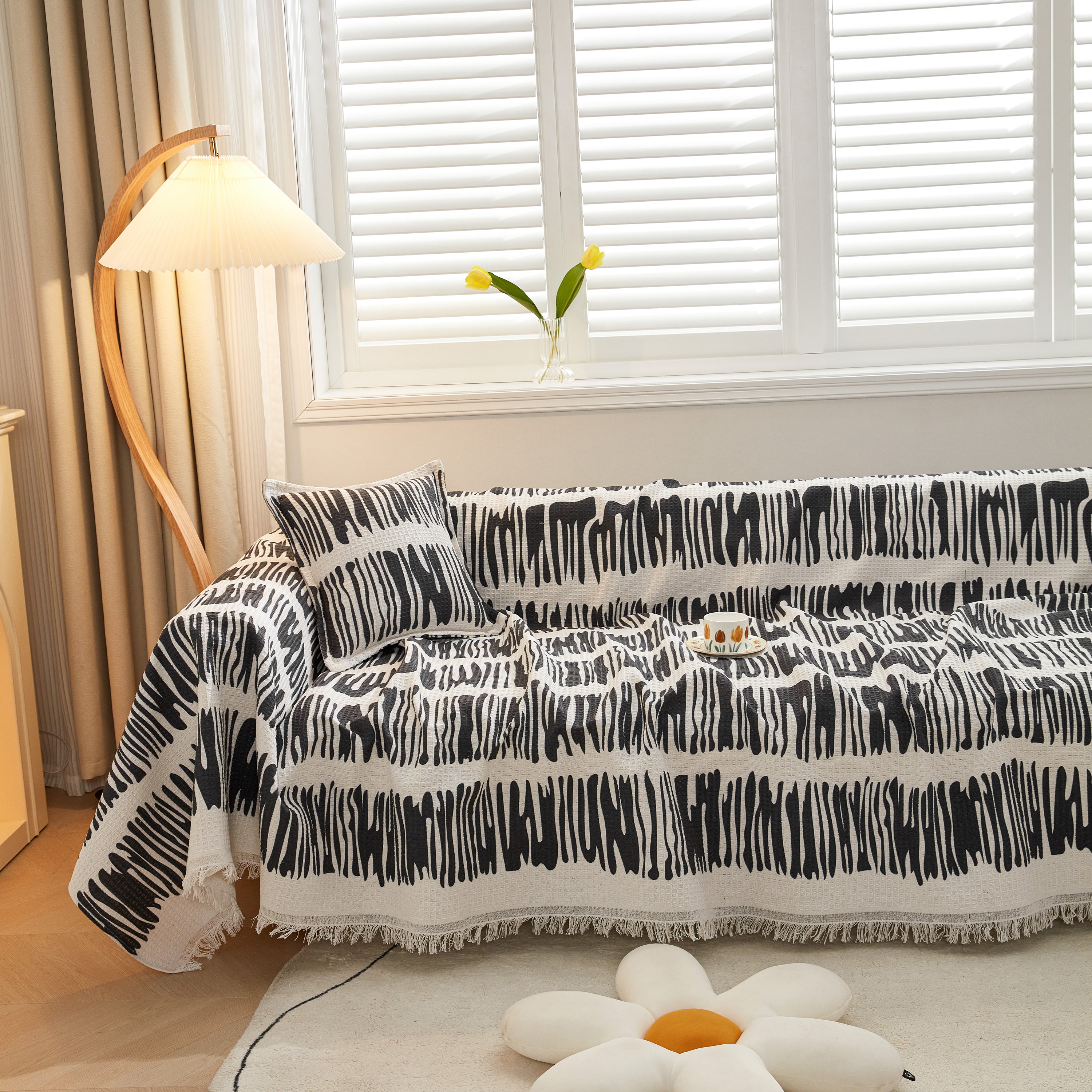 Couch Cover For Most Shape Sofas, Waffle Lattice Sofa Cover Throw, Washable Furniture Covers For Pets