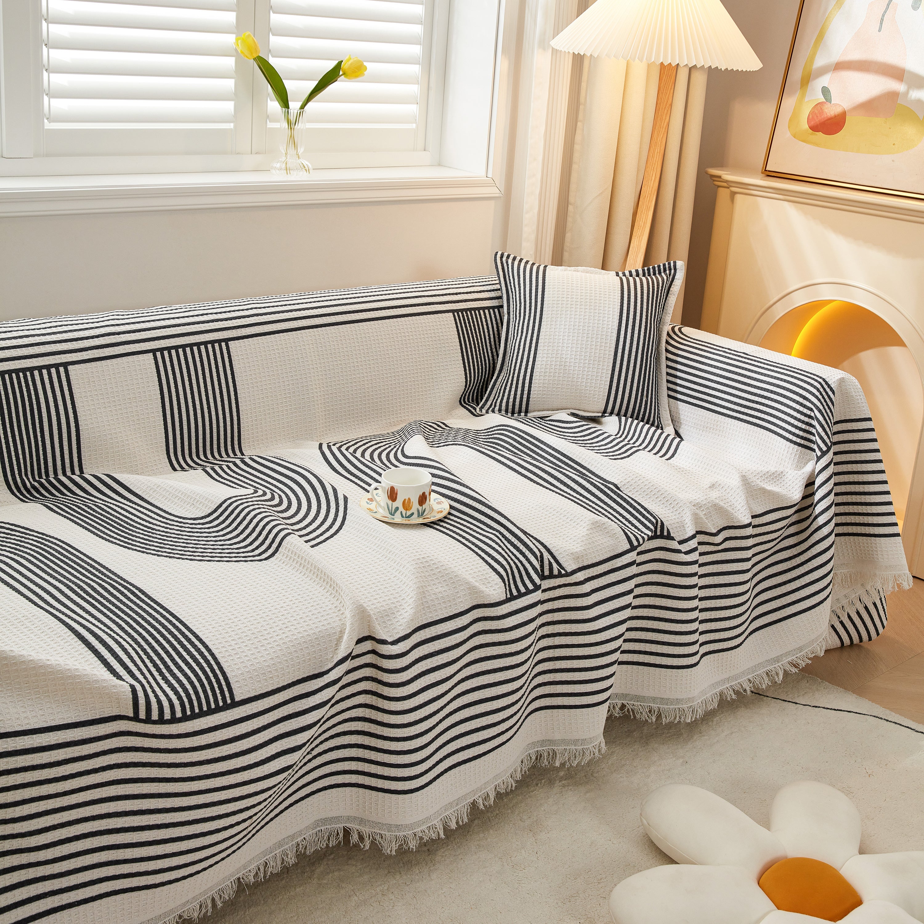Couch Cover For Most Shape Sofas, Waffle Lattice Sofa Cover Throw, Washable Furniture Covers For Pets
