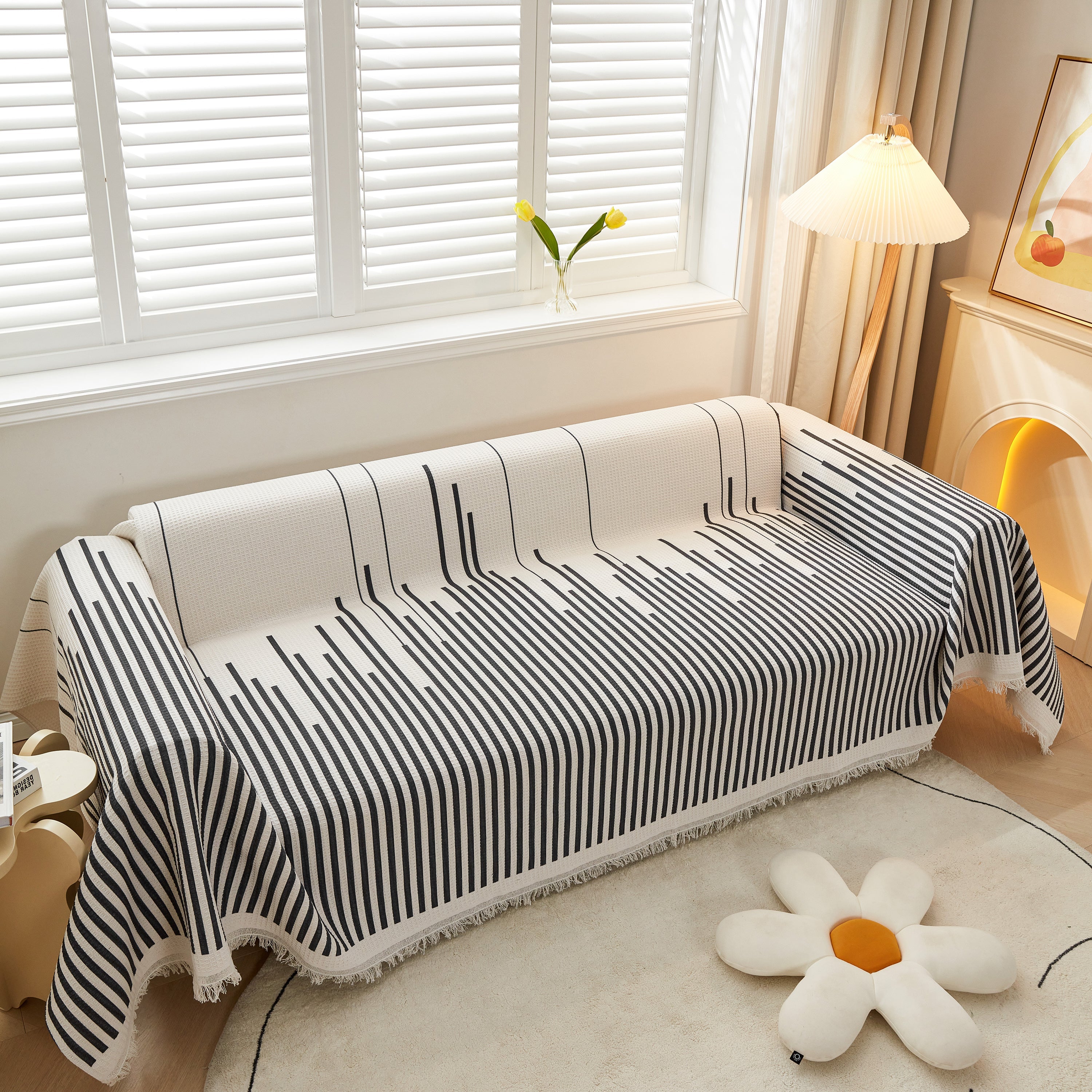 Couch Cover For Most Shape Sofas, Waffle Lattice Sofa Cover Throw, Washable Furniture Covers For Pets