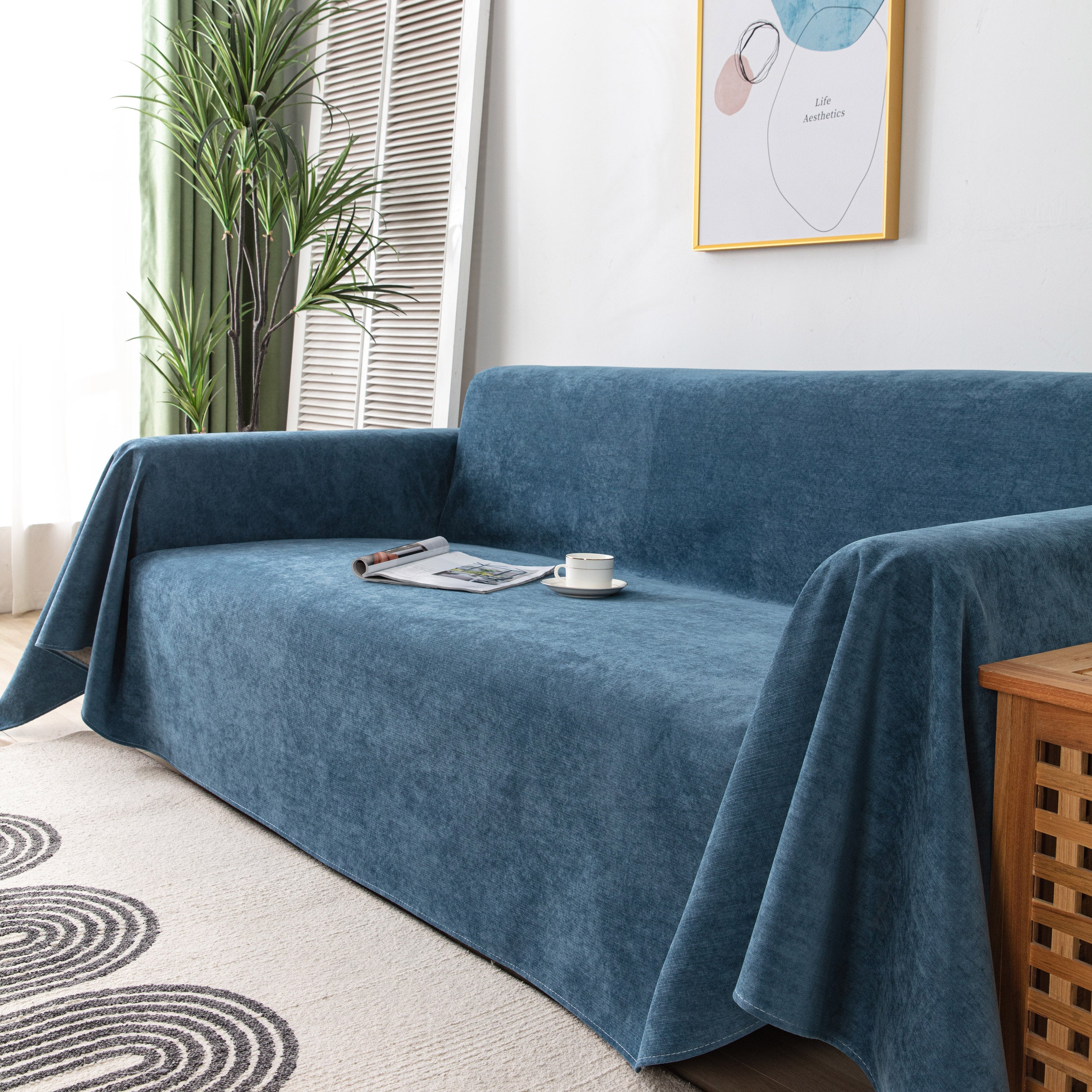 Waterproof Scratch-resistant Furniture Covers For Pets, Non-slip Couch Cover Throw