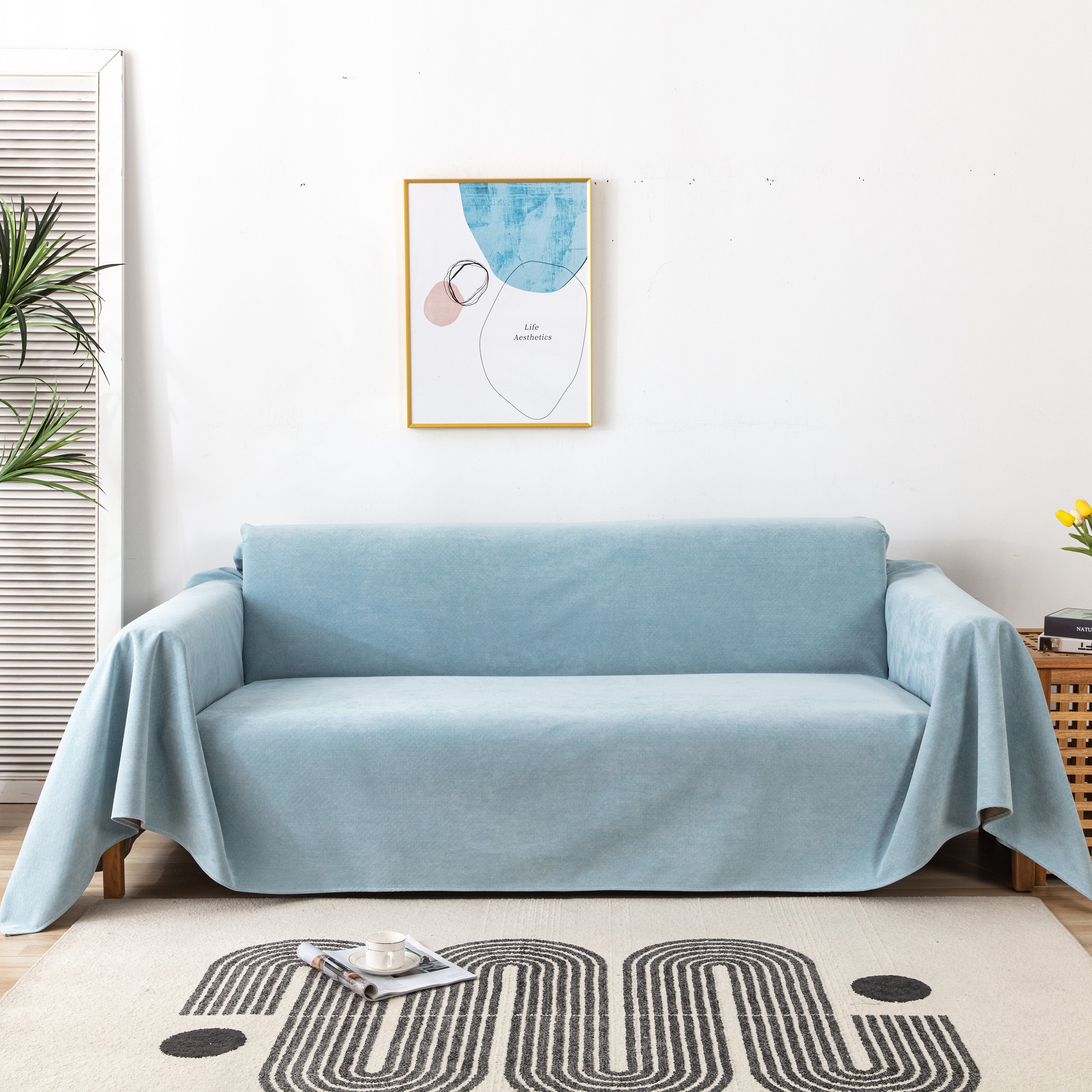 Waterproof Scratch-resistant Furniture Covers For Pets, Non-slip Couch Cover Throw