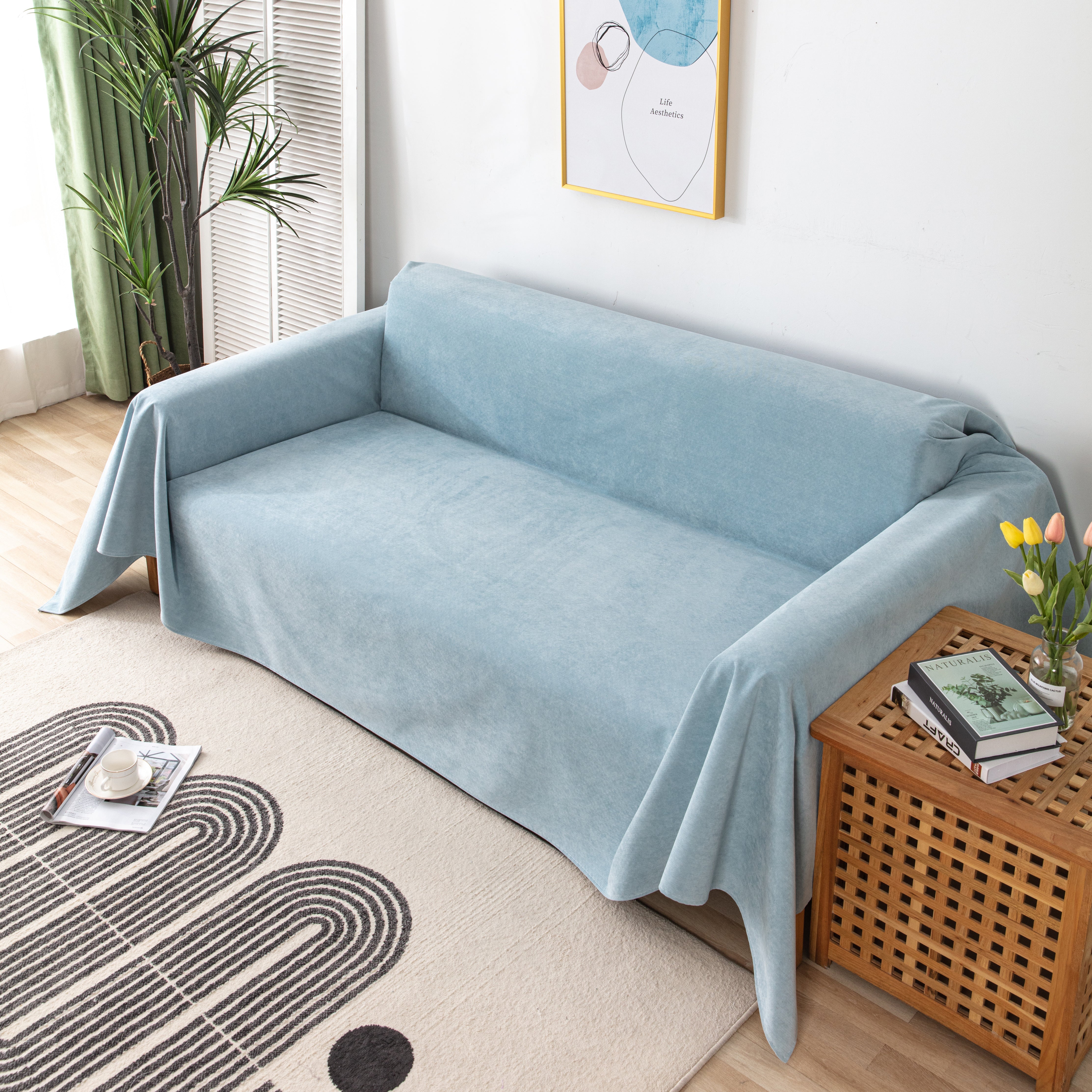 Waterproof Scratch-resistant Furniture Covers For Pets, Non-slip Couch Cover Throw