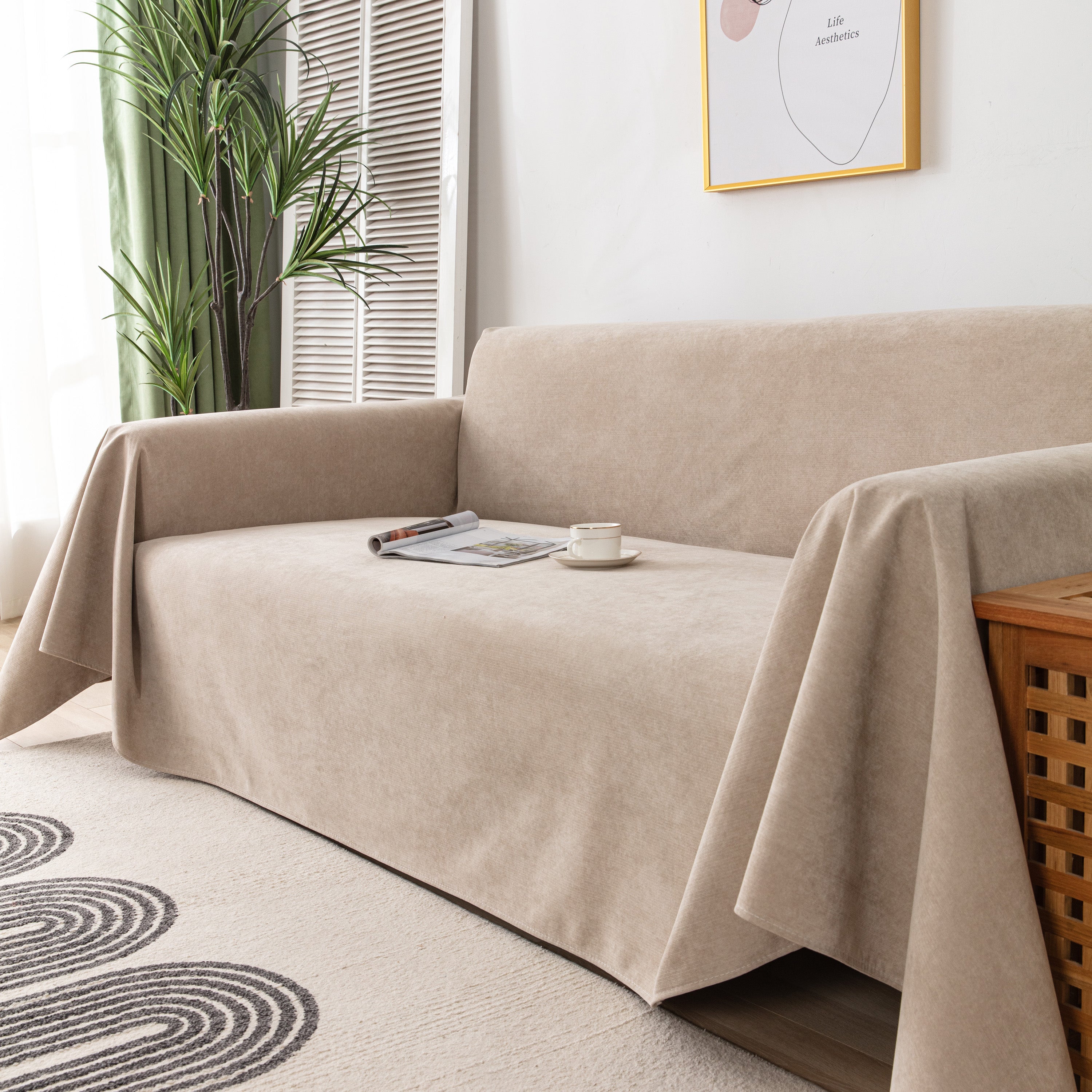 Waterproof Scratch-resistant Furniture Covers For Pets, Non-slip Couch Cover Throw