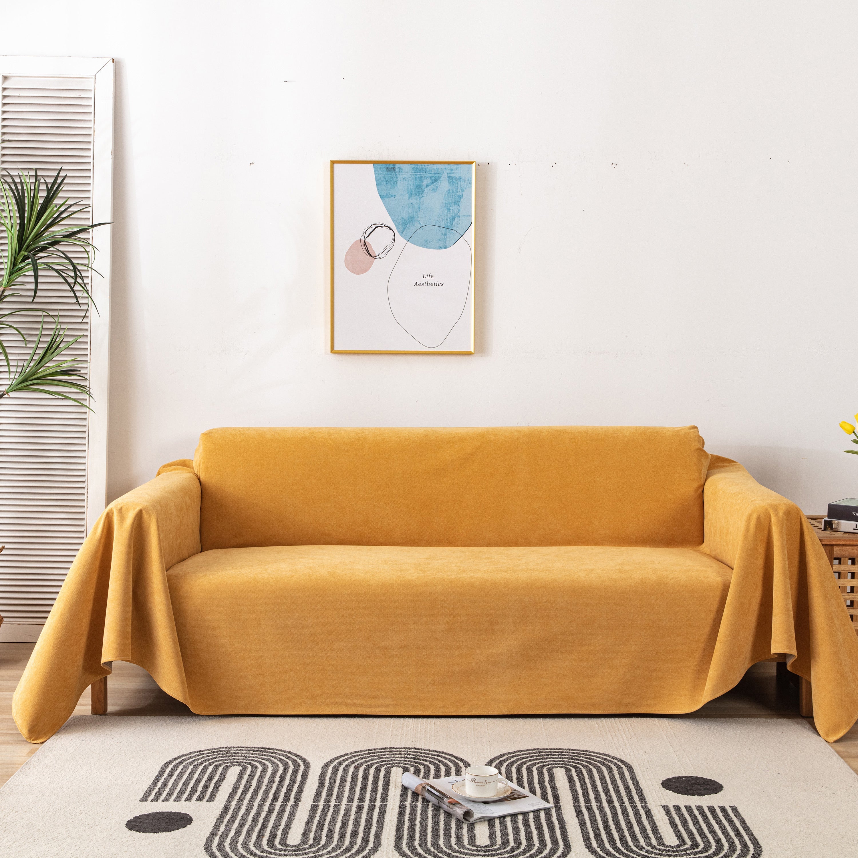 Waterproof Scratch-resistant Furniture Covers For Pets, Non-slip Couch Cover Throw