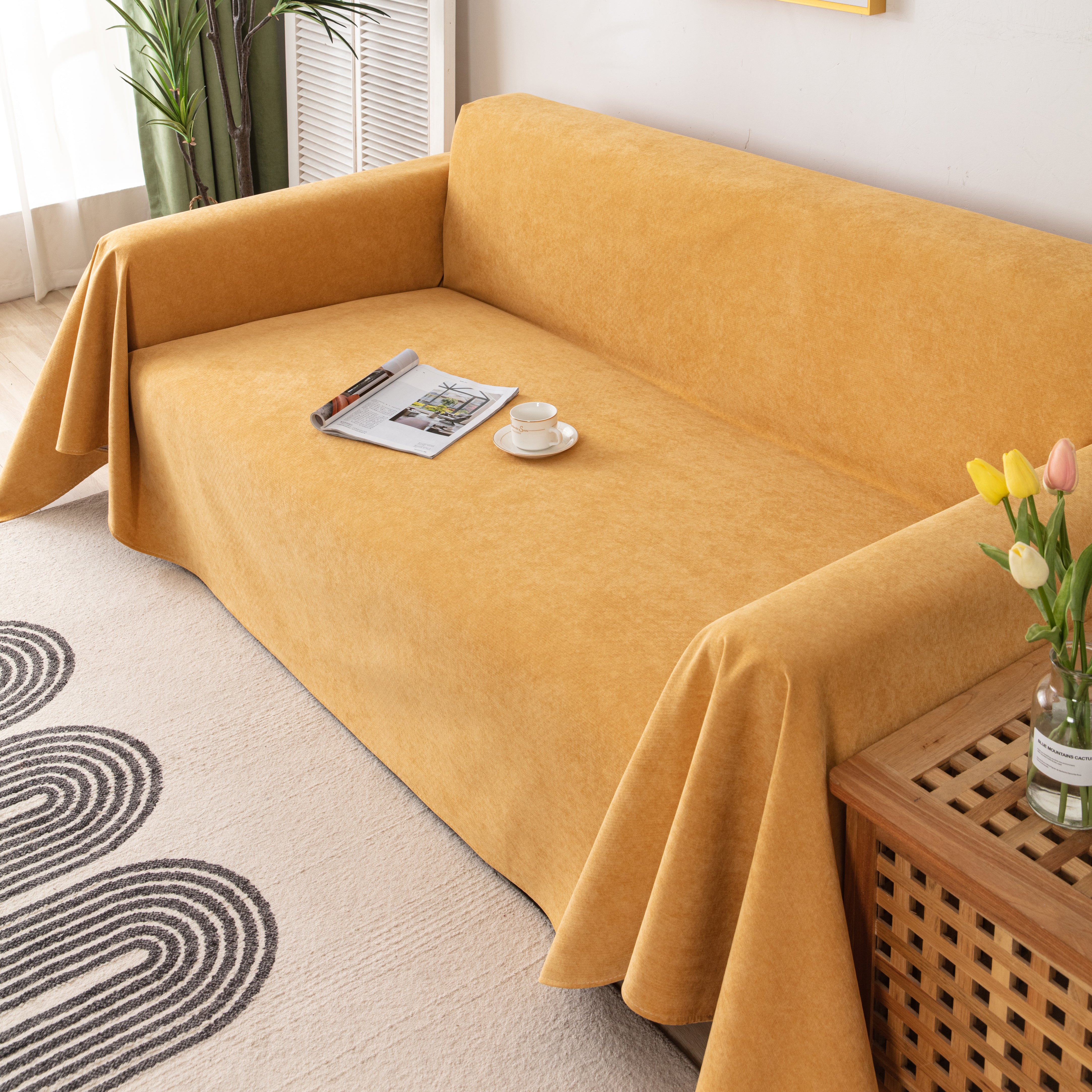 Waterproof Scratch-resistant Furniture Covers For Pets, Non-slip Couch Cover Throw