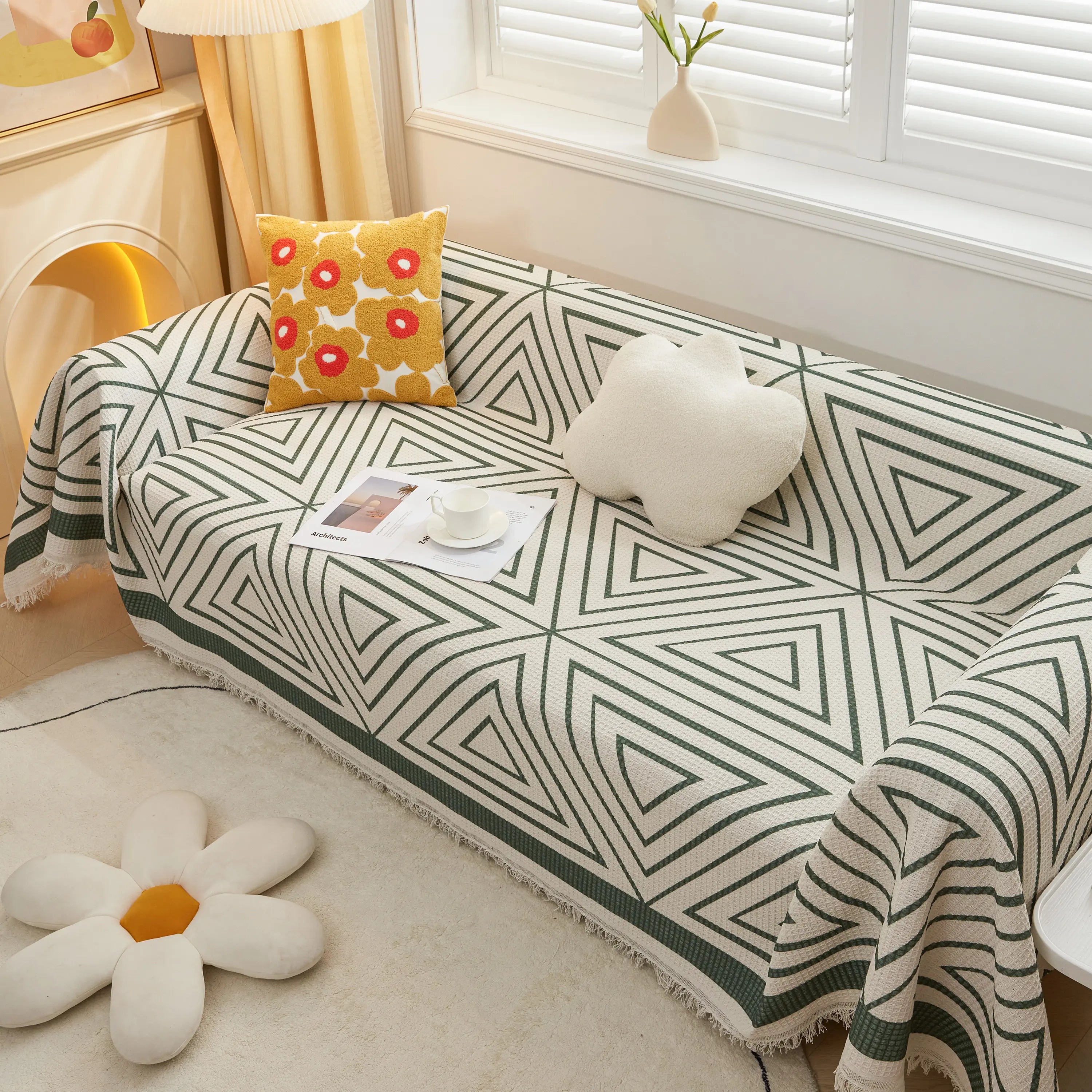 Large Couch Cover Throw, L Shape Sofa Cover For Sectional Couch Pet Friendly Furniture Protector